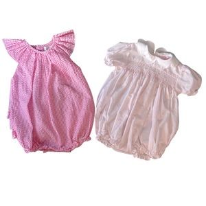Petit Ami Hand Embroidered Baby Girl Rompers 3 Months